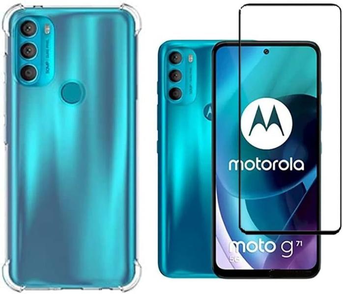 Imagem de Película De Vidro Moto G71 + Capa Antiimpacto