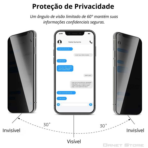 Imagem de Película De Vidro Privacidade Para Galaxy S24 Plus 6.7 3d