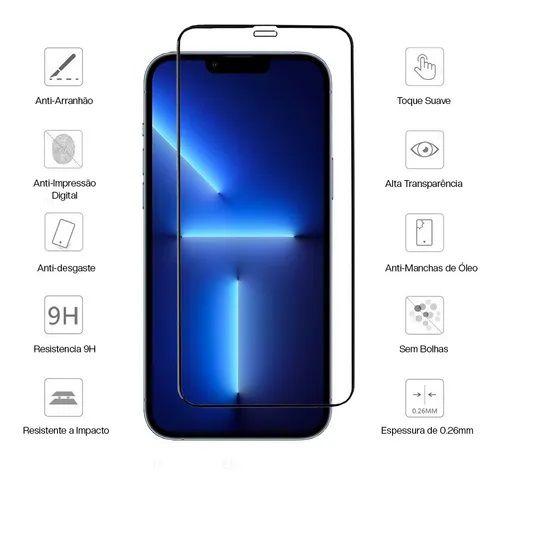 Imagem de Pelicula de vidro temperado 3D IPHONE 13 PRO MAX cobre toda tela 6.7