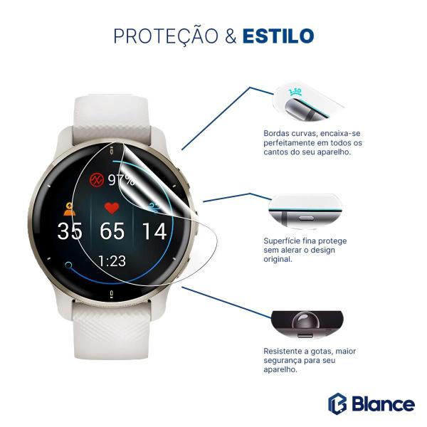 Imagem de Película Hydrogel Resistant Para Smartwatch Garmin Forerunner 965 - Blance