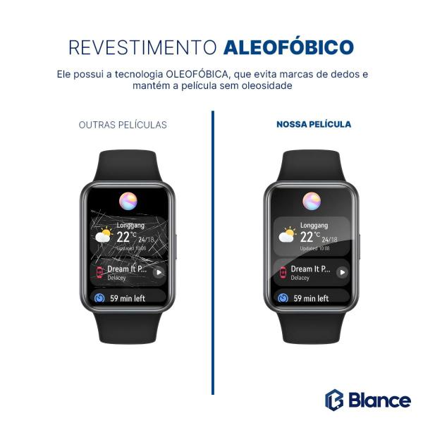 Imagem de Película Hydrogel Resistant Para Smartwatch Huawei Watch Fit 3 - Blance