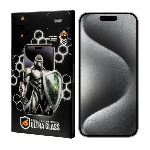 Imagem de Película para iPhone 15 Pro Max - Ultra Glass - Preta - Gshield