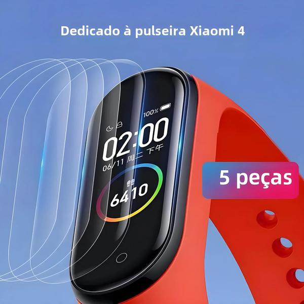 Imagem de Película Protetora de Hidrogel para Xiaomi Mi Band 8/7/6/5/4/3 - Alta Proteção 500D