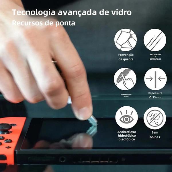 Imagem de Película Protetora de Vidro Temperado para Nintendo Switch e Switch Lite OLED