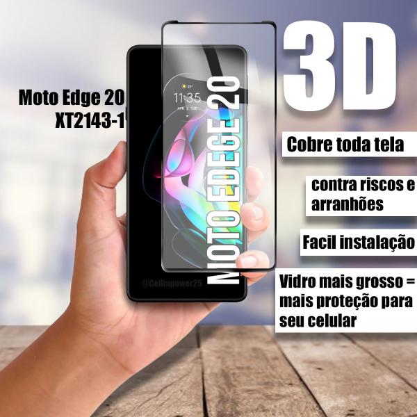 Imagem de Película Vidro 3D + Capinha Anti SHOCK Para Moto Edge 20 XT2143-1  - Cell In Power25