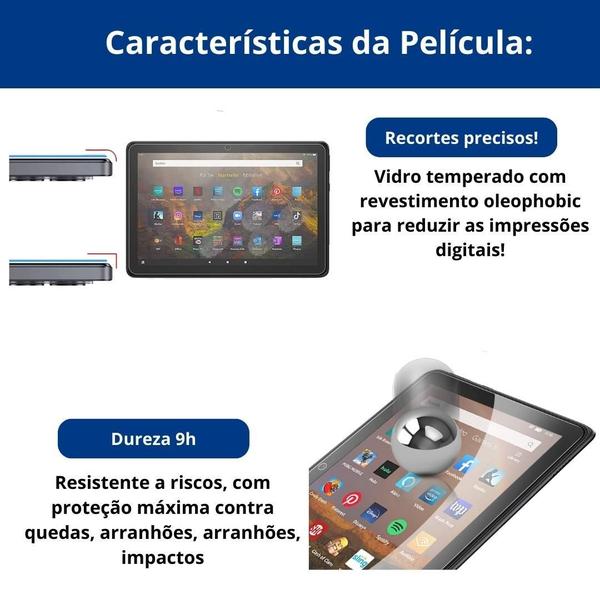 Imagem de Película Vidro 9H Anti-Impacto Para Tablet Amazon Hd8 2020