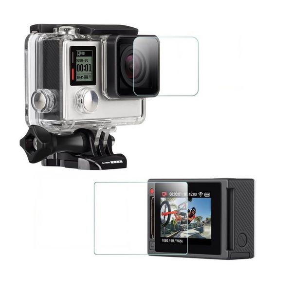 Imagem de Películas para Lente Caixa Estanque e Tela Lcd GoPro Hero 4 Silver