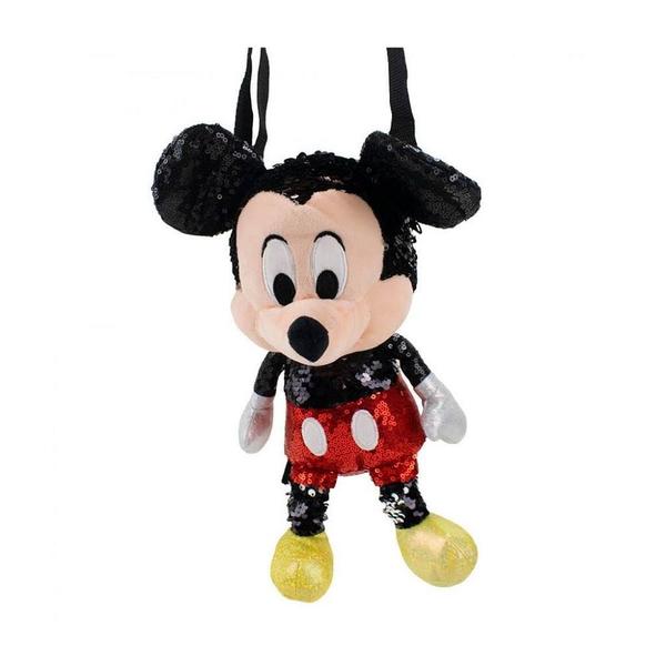 Imagem de Pelucia/Bolsa 2em1  Mickey Disney  Com Lantejoulas 30cm - Taimes