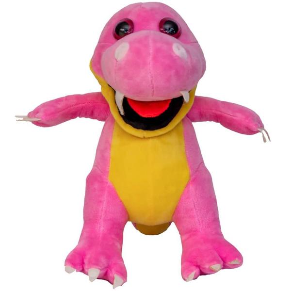 Imagem de Pelucia dinossauro yuri rosa 25cm santa klaus