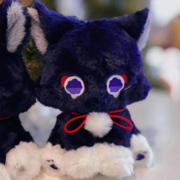 Imagem de Pelúcia Gato Fofo Scaramouche Genshin Impact - Brinquedo Anime Cosplay