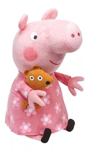 Imagem de Pelúcia Grande Peppa Pig Com Vestido Florido 50cm Ty