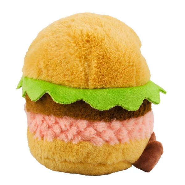 Imagem de Pelúcia Hamburger Com Rosto Feliz Fofo 18cm 