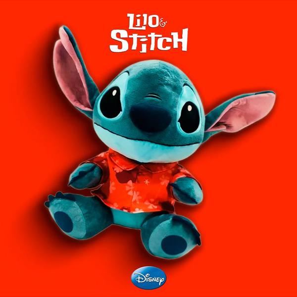 Imagem de Pelúcia Infantil Disney Stitch Havaiano E Stitch Com Scrump 33cm - Fun