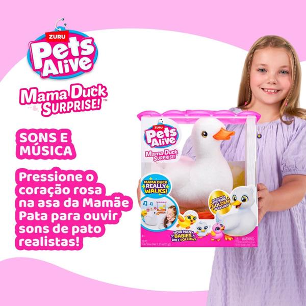 Imagem de Pelúcia Interativa Pets Alive Mama Duck Surprise Candide 