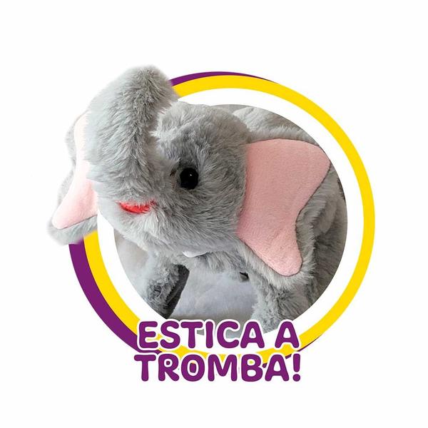Pelúcia Interativa - PlayFull Pets - Elefantinho - Cinza - Toyng Imagem de Pelúcia Interativa - PlayFull Pets - Elefantinho - Cinza - Toyng