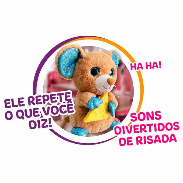 Imagem de Pelúcia Interativa - PlayFull Pets - Sons e Luz - Ratinho - Toyng