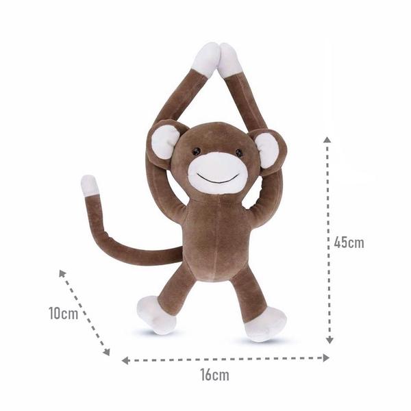 Imagem de Pelucia Macaquinho Agarradinho Marrom 45cm - Cortex