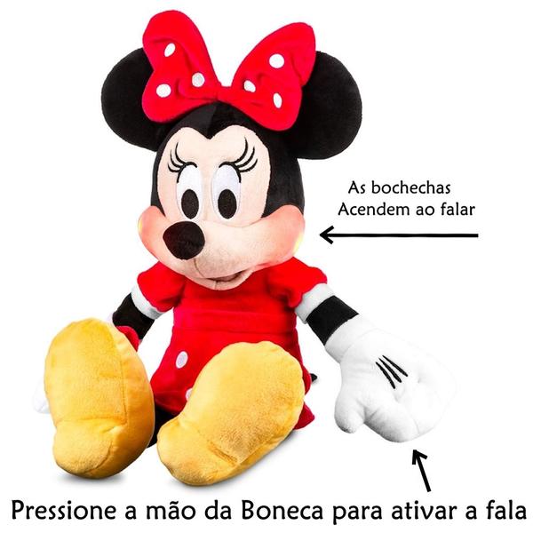 Imagem de Pelúcia Minnie de 45cm com Som e Falas em Português Disney