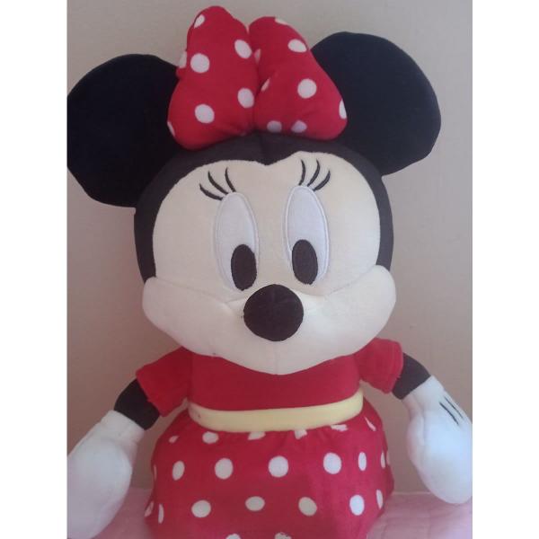 Imagem de Pelucia minnie mouse com vestido vermelho tamanho 40 cm.