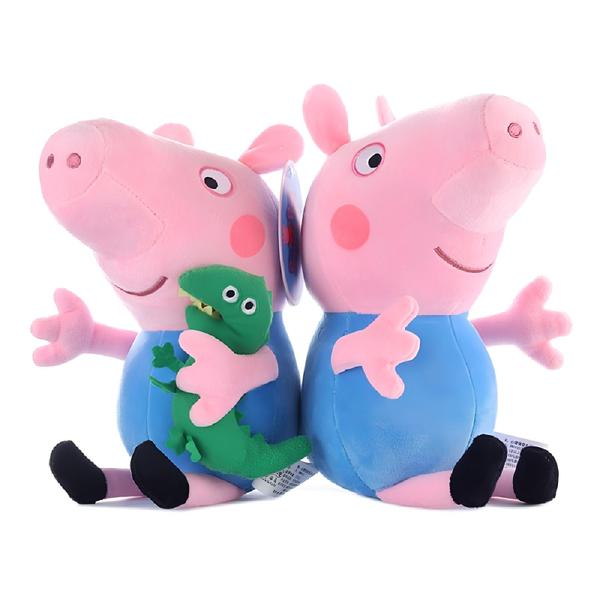 Imagem de Pelúcia Peppa Pig E George Pig Brinquedo Infantil Presente