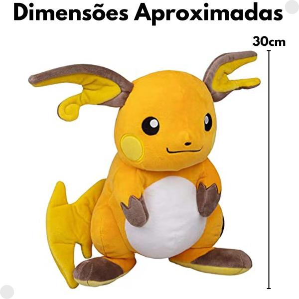 Imagem de Pelúcia Pokémon Raichu 30cm 03469D - Sunny Brinquedos