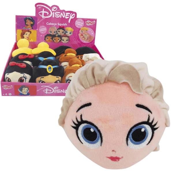Pelucia Princesa Elsa Disney Cabeça Squish Toyng Imagem de Pelucia Princesa Elsa Disney Cabeça Squish Toyng