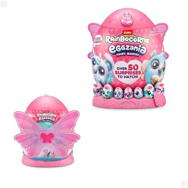 Imagem de Pelúcia Rainbowcorn Eggzania Fairymania Rosa F01739 - Fun