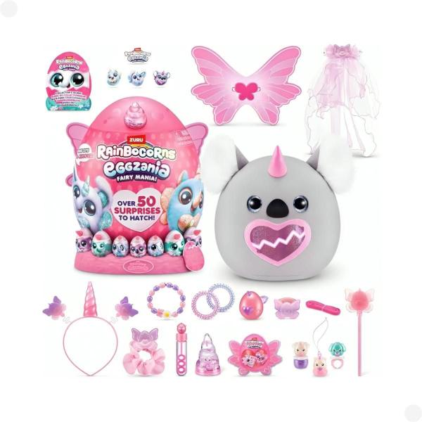 Imagem de Pelúcia Rainbowcorn Eggzania Fairymania Rosa F01739 - Fun