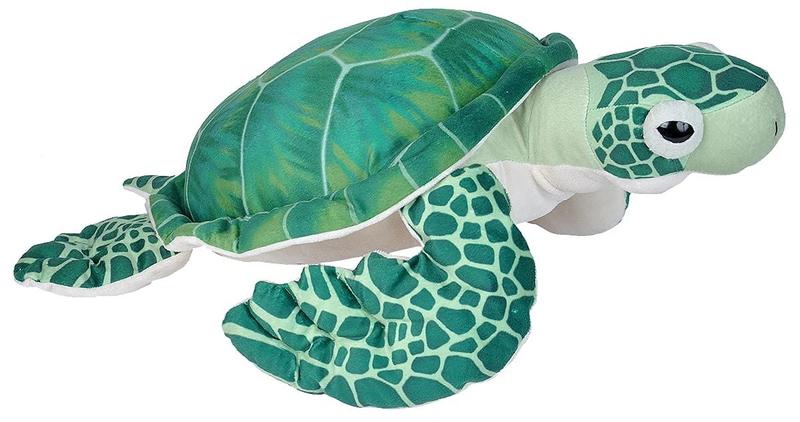 Imagem de Pelúcia Sea Turtle, bicho de pelúcia, brinquedo, presente para crianças, oceano de 23 cm, verde