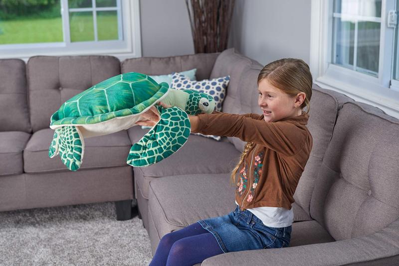 Imagem de Pelúcia Sea Turtle, bicho de pelúcia, brinquedo, presente para crianças, oceano de 23 cm, verde