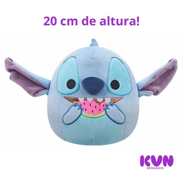 Imagem de Pelúcia Squishmallow Disney Stitch 20 Cm Com Melância Sunny