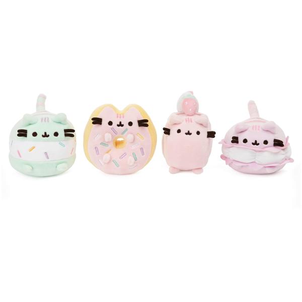 Imagem de Pelúcia Squishy Gato Pusheen Donut Elástico 4' Rosa e Hortelã