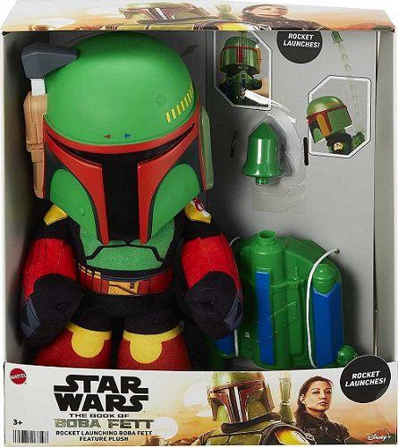 Imagem de Pelúcia Star Wars Boba Fett Com Lança Foguete - The Book Of Boba Fett - Mattel - HHC61