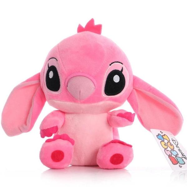 Imagem de Pelúcia Stitch Rosa Angel Boneco Filme Lilo E Stitch Disney