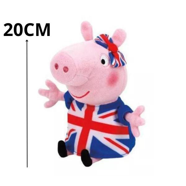 Imagem de Pelucia Ty Beanie Babies Peppa Pig Union Jack eua azul  4535