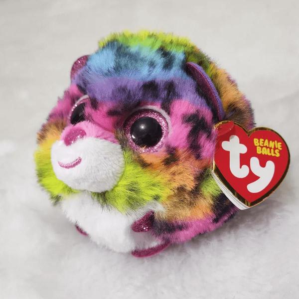 Imagem de Pelúcia Ty Beanie Balls Leopardo Dotty Colorido Toyng