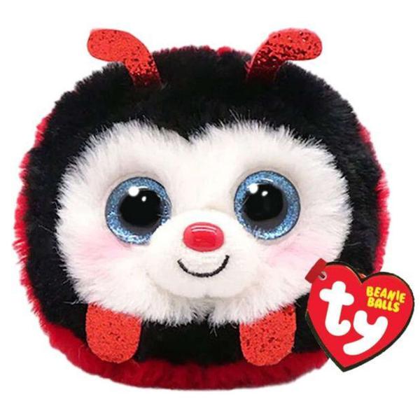 Imagem de Pelúcia Ty Beanie Balls Puff Redonda - Joaninha Izzy