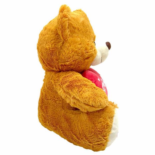 Imagem de Pelucia Urso Com Coracao Caramelo 32cm +3 Anos Fizzy