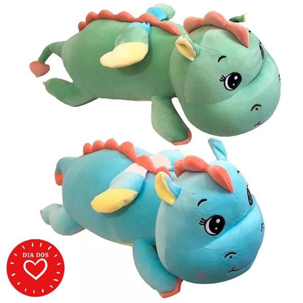 Pelúcias Dragão Verde e Azul Squish Pals Deluxe 100cm Toyng Imagem de Pelúcias Dragão Verde e Azul Squish Pals Deluxe 100cm Toyng