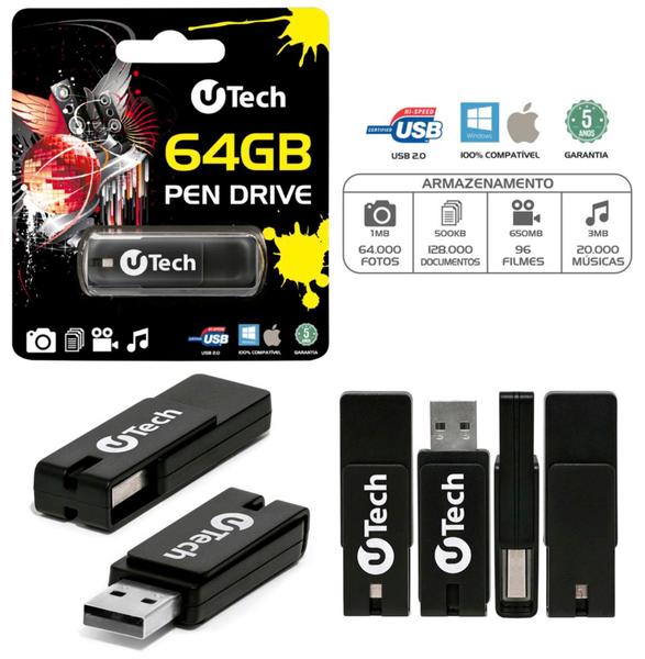 Imagem de Pen drive 64 gb mfp64gb utech