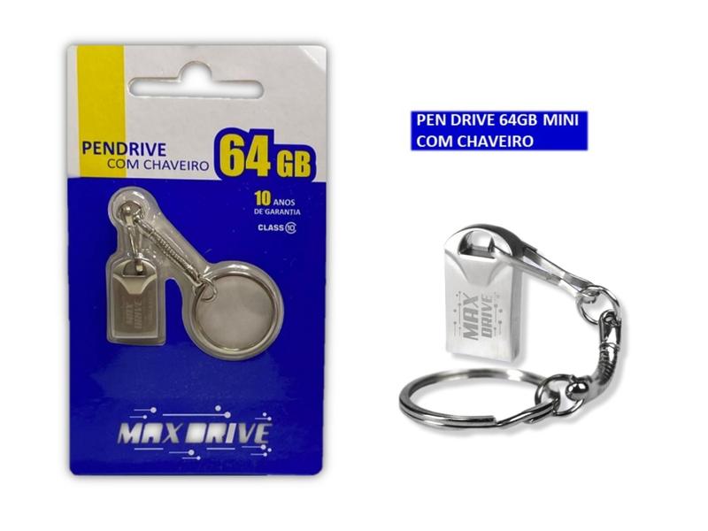 Imagem de Pen drive 64GB chaveiro mini Max drive