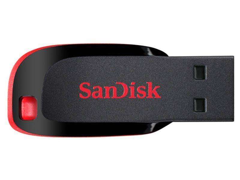 Imagem de Pen Drive 64GB SanDisk Cruzer Blade - USB 2.0 - c/software secure access