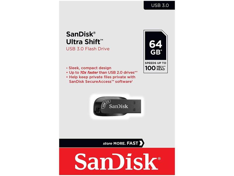 Imagem de Pen Drive 64GB SanDisk Ultra Shift USB 3.0