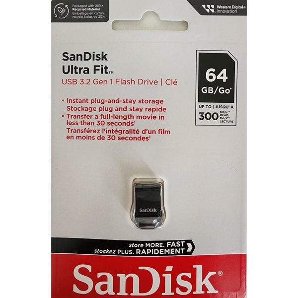 Imagem de Pen Drive 64gb Sandisk Z430 Ultra Fit Usb 3.2 300mbps