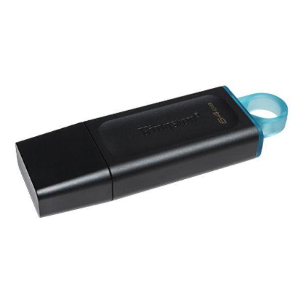 Imagem de Pen Drive 64gb Usb 3.2 Preto/Azul Dtx Exodia Kingston