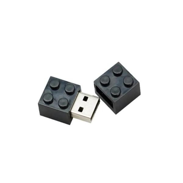 Imagem de Pen Drive Formato Peça Lego Blocos Preto 8 Gb