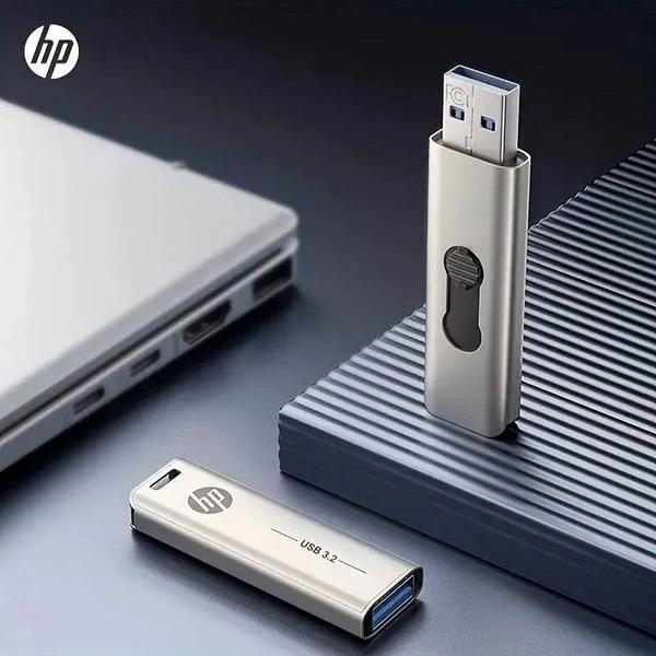 Imagem de Pen Drive HP 64GB USB 3.2 x796w Metálico Metal Pendrive