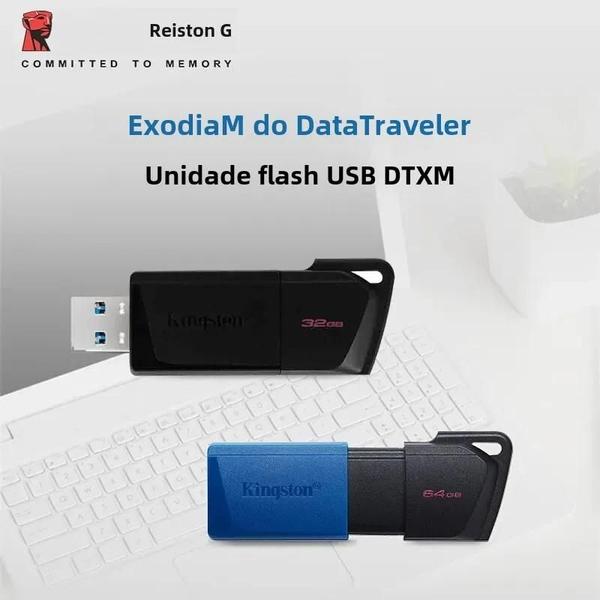 Imagem de Pen Drive Kingston DT100 G3 - USB 3.2 - 32GB, 64GB, 128GB ou 256GB