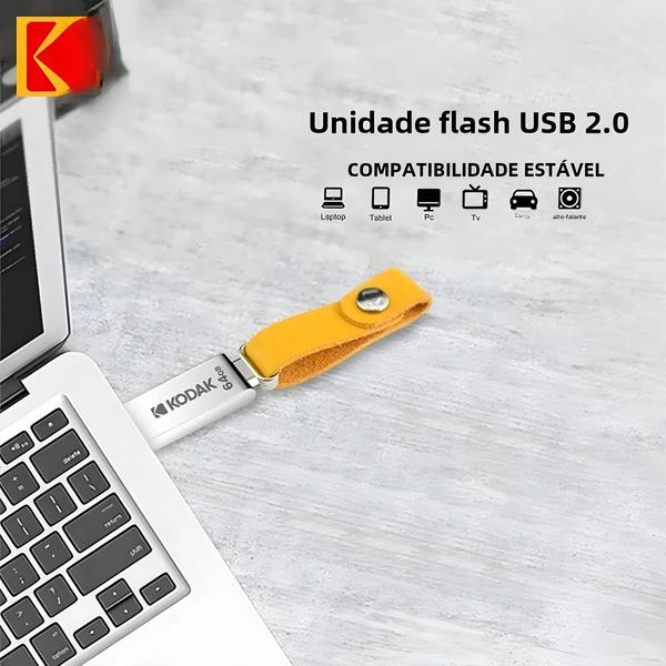 Imagem de Pen Drive KODAK USB 2.0 - 128GB, 64GB ou 32GB - Para Micro PC