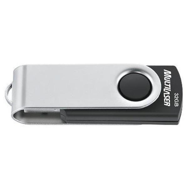 Imagem de Pen Drive Multilaser PD589 Twist 32GB Preto Aço Inoxidável